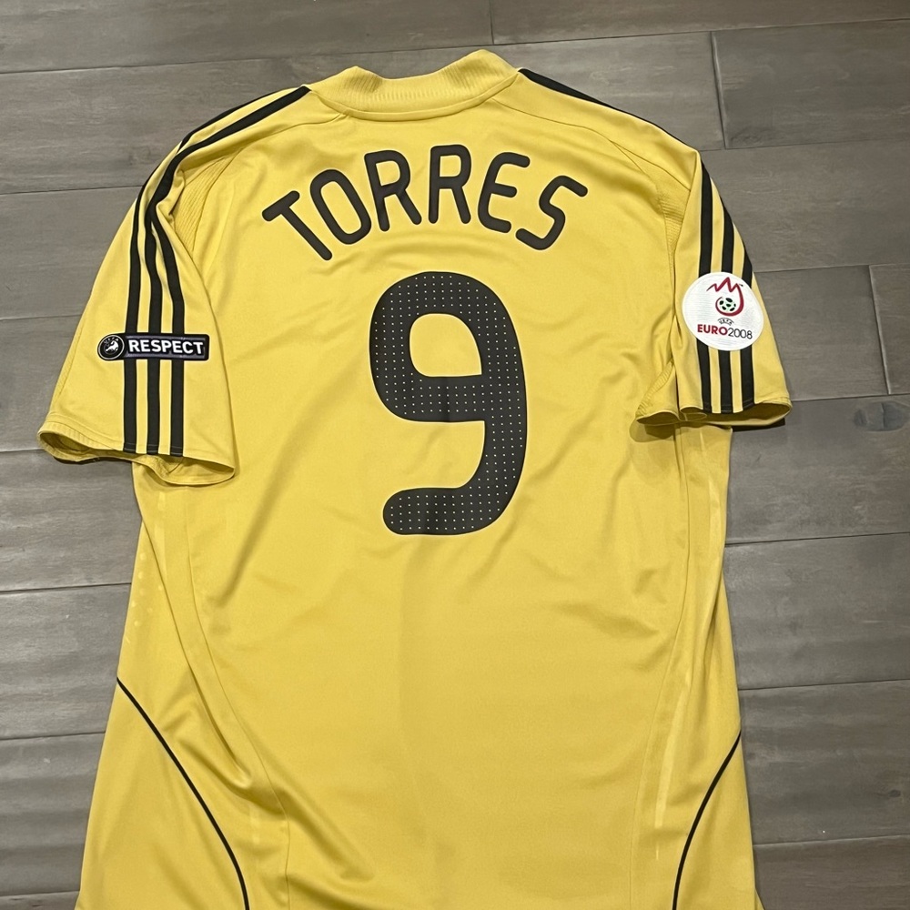 TORRES #9 SPAIN EURO 2008 AWAY SOCCER JERSEY SHIRT 100% AUTHENTIC ORIGINAL XL